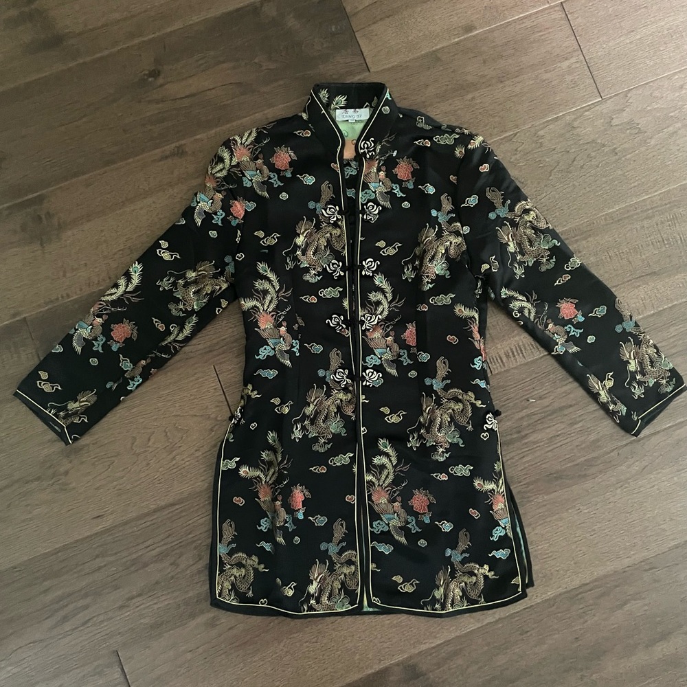 Chinoiserie faux silk jacket
